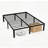 Lutherville 16'' Black Metal Platform Bed Frame With Steel Slat Support, No Box Spring Needed-953016079-989144608