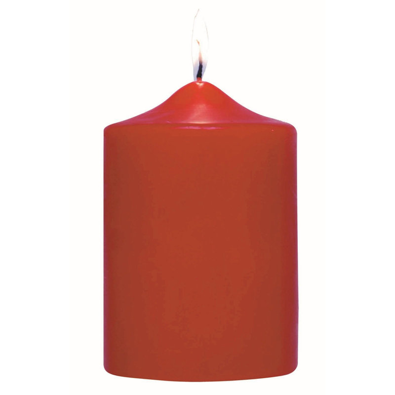 Ensemble de 2 chandelles blanches, 2, H 6 po x l 2,8 po x P 2,8 po, Rouge