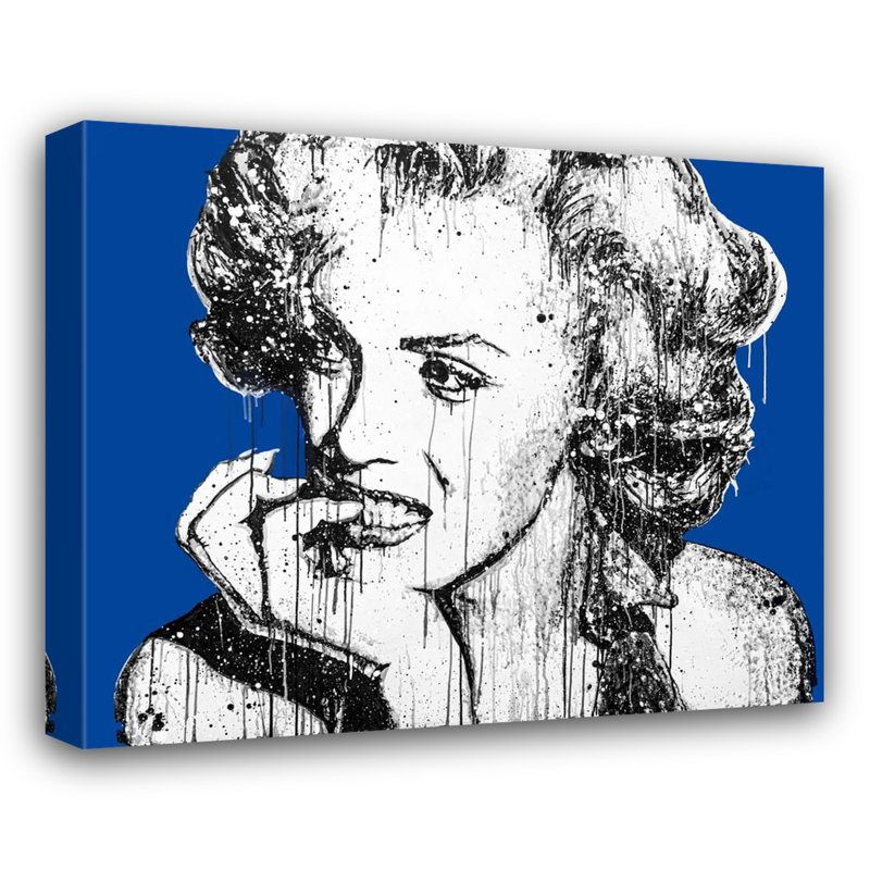 Marilyn B par Pratikacha Muir - reproduction d'art sur toile tendue, H 20 po x l 24 po x P 1,5 po