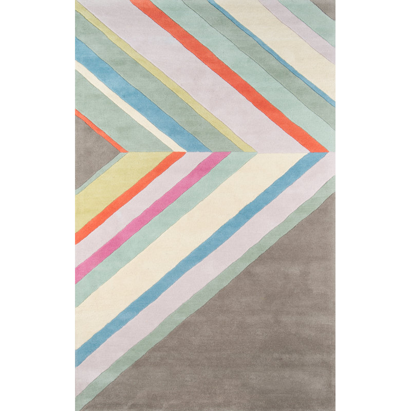 Delmar Wool Chevron Indoor Rug, Rectangle 8' x 10'
