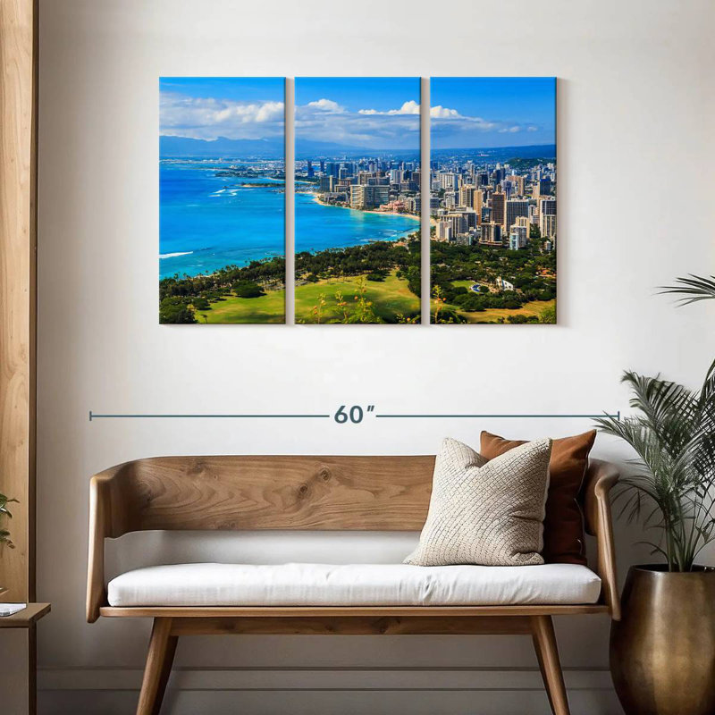 Rorry Honolulu Hotels, 28" H x 45" W