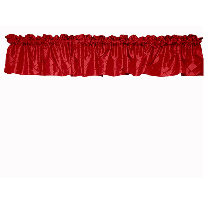 Cantonnière sur mesure l 52 po, L 52 po x L 20 po, Rouge