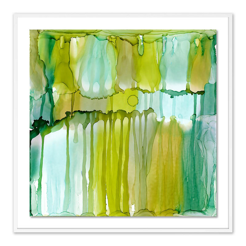 «Rewriting the Path II» par Julie Pelaez - impression encadrée, H 2,5 po x l 48 po x P 2,5 po, Blanc