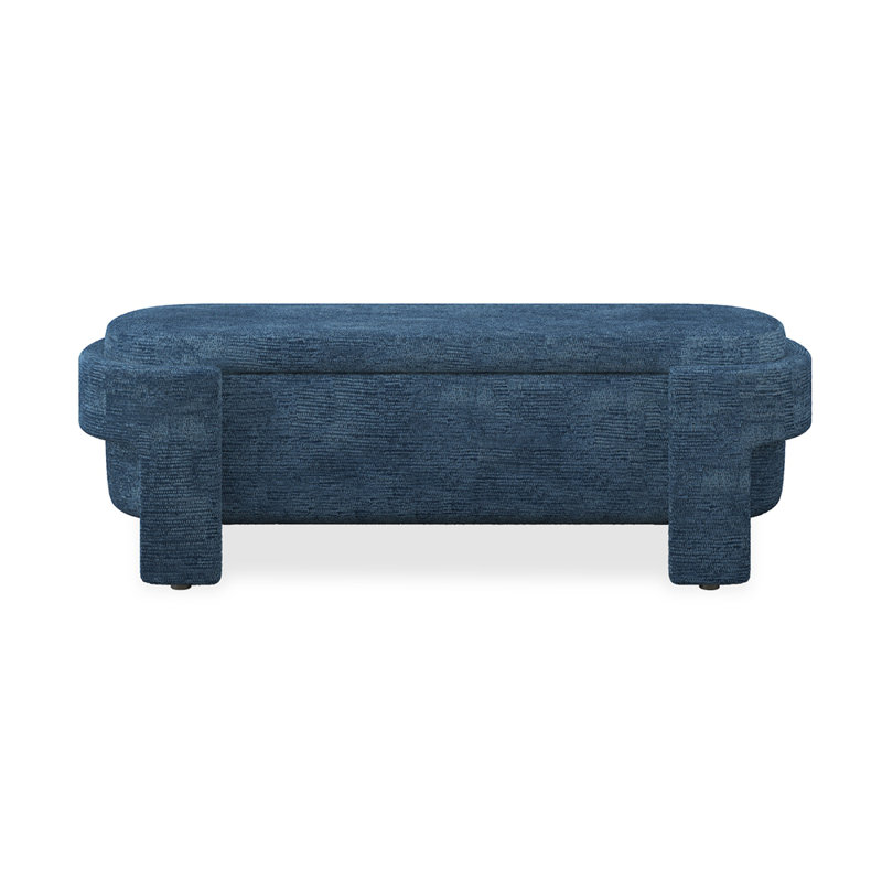Banc rembourré en lin avec grand espace de rangement pour le salon, le vestibule et la chambre à coucher