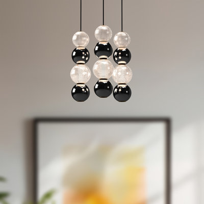 Onyx 12 - Light LED Cluster Pendant
