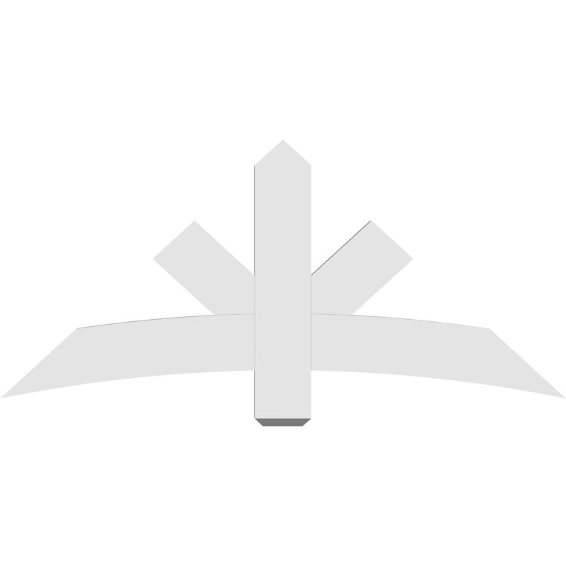 Support de pignon Alberta Alberta, H 27,5 po x l 60 po (pas: 11/12), P 2 po x F 6 po, PVC