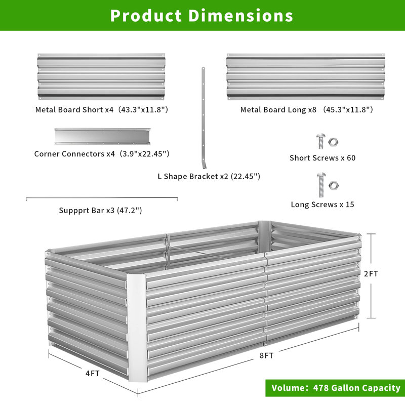 Otakar Planter Box, Silver