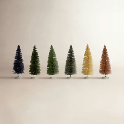 Sisal Bottle Brush Tree With Wood Base