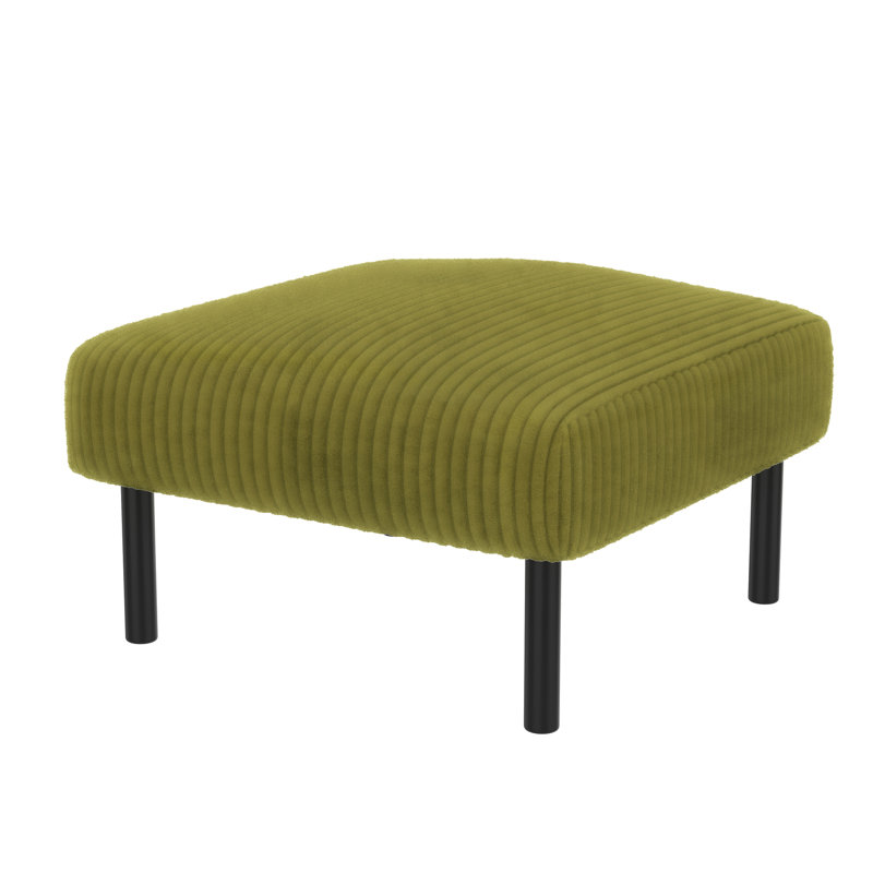 Square Corduroy Footstool With Legs, Soft Padding For Comfort, Ideal Living Room, Bedroom, Entryway, Frame 250 Lb Weight Capacity, Non - Slip Design, Multiple Color Options Small Upholstery,