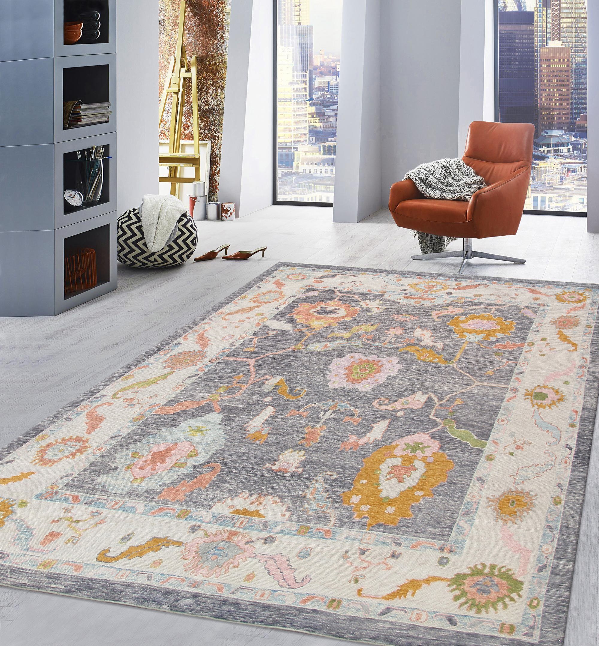 Vintage Floral Classic Design 10X13 Hand-Knotted Oriental Area Rug