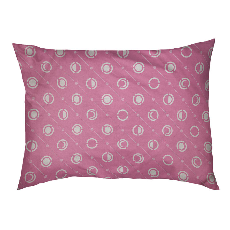 Coussin intérieur pour chien moon phases Chenault, Moyen (l 40 po x P 6,5 po x H 30 po), Rose / blanc