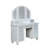 White Finish 1Pc Vanity Set W/ Stool 3-Sidded Mirror Storage Drawers Transitional Bedroom Furniture-33179450