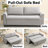 Kothan 78.4 '' Square Arms Sleeper Couch 3 in 1 Convertible Sleeper Sofa Bed with Pull Out Bed-112604120