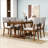 5-Piece Dining Table Set, Rectangular Dining Table and 4 Linen Upholstered Chairs-318035658