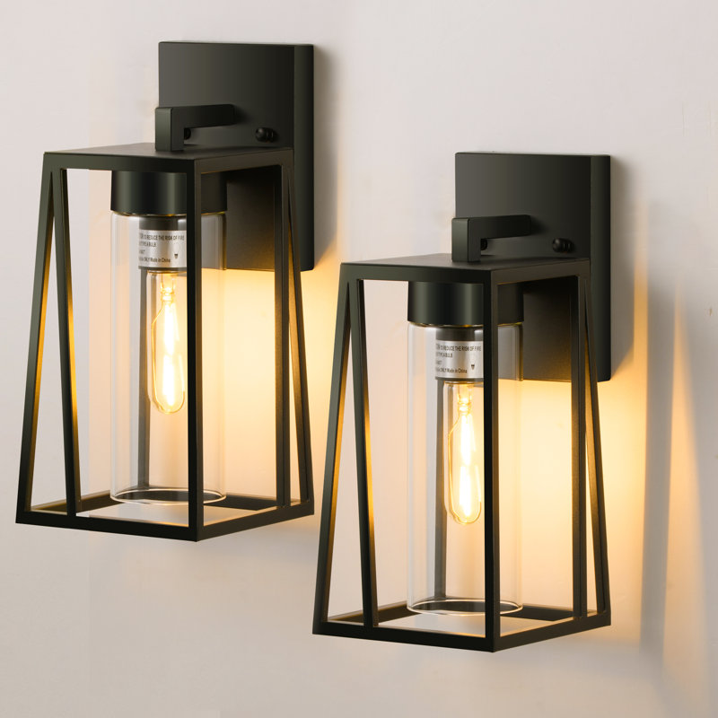 Ensemble de 2 lampes de véranda pour l'extérieur élégantes et lumineuses (sans ampoules)