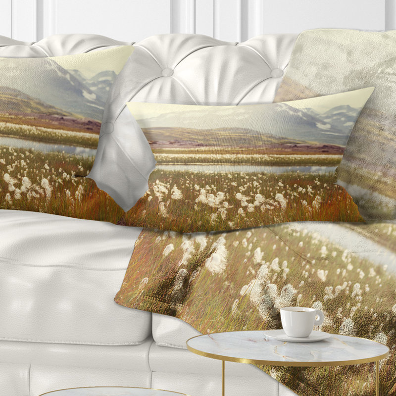 Coussin lombaire en coton de fleurs arctique
