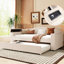 Lit de jour rembourré avec lit gigogne et rangement beige, pour un temps amusant-1991146975-1991146945