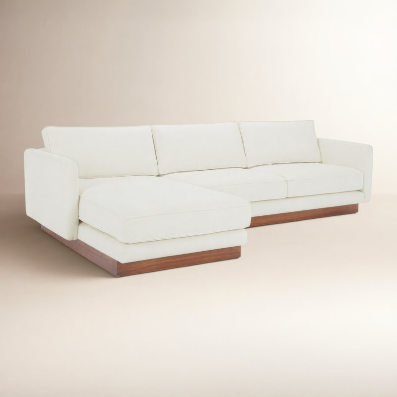 Vernon 2 - Piece Sofa & Chaise, White, Right Hand Facing