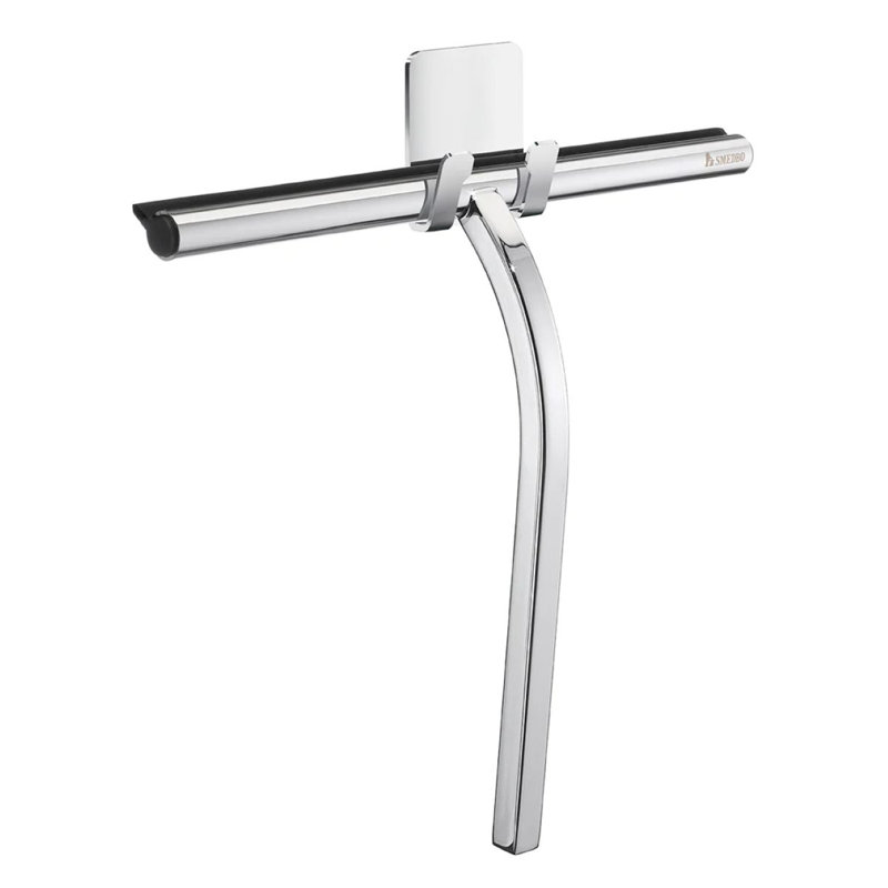 Squeegee with self-adhesive hook  