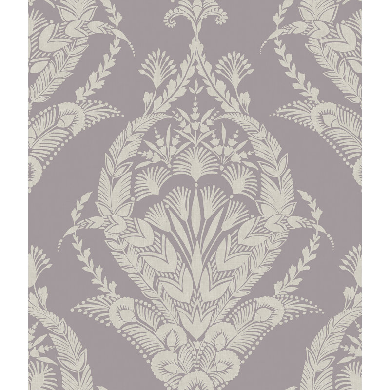 Raido Damask Wallpaper Roll, Purple