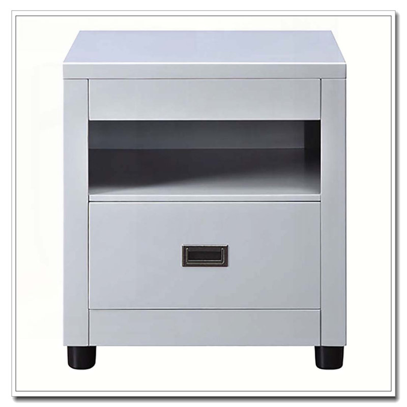 Dove Grey Storage End Table