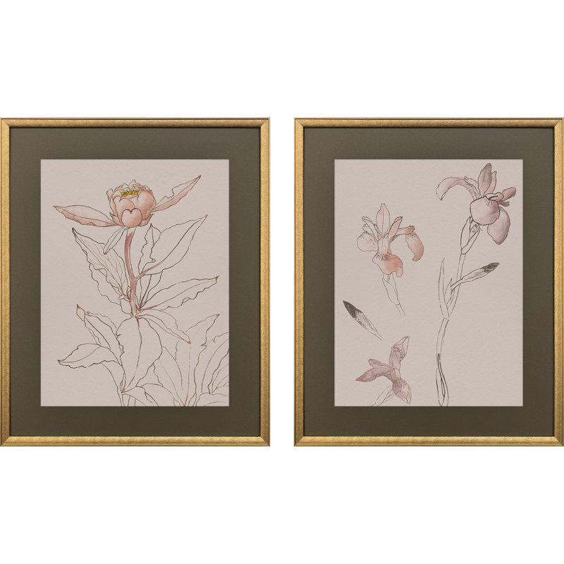 Delicate Sketch II Framed Art