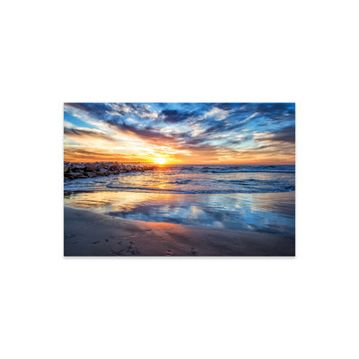 «Winter Sunset at Ocean Beach» par Joseph S. Giacalone - peinture sans cadre