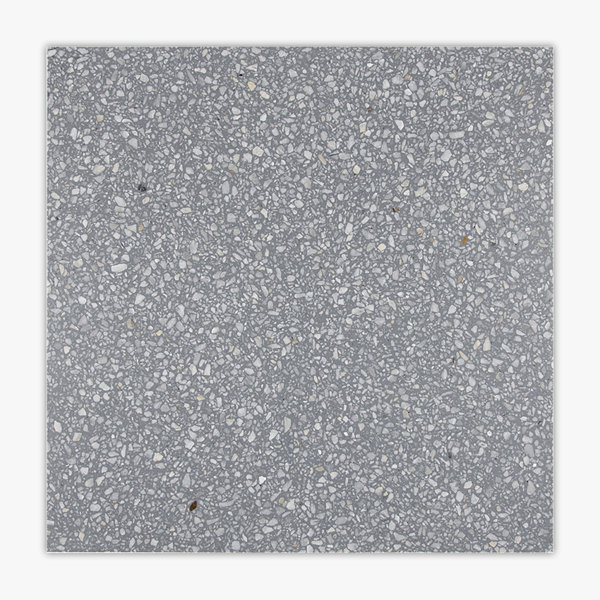 Medium Grey Polished 24x24 Real Terrazzo Tile