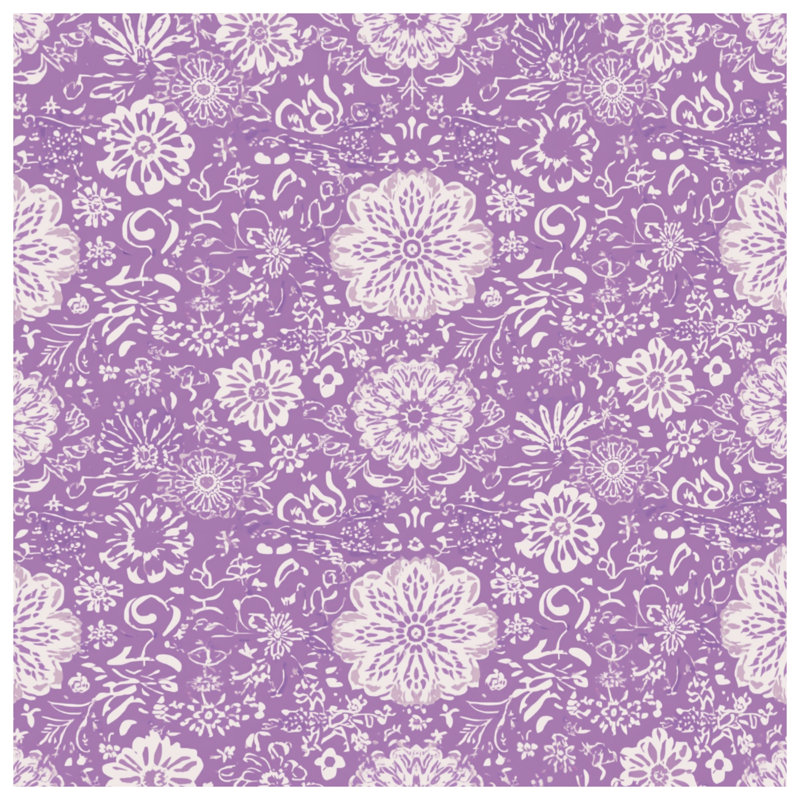 Rideaux de fenêtre à motif floral mauve, voilages et voilages à motif floral - 1 panneau, 50" x 80" - 1 Panel, Blockout