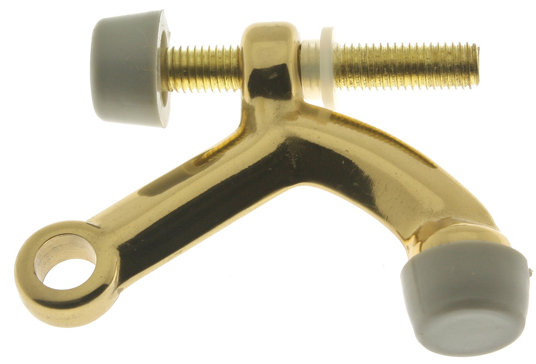 Solid Brass Hinge Pin Stop, Polished Brass