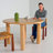 Tully Oak Round Solid Wood Base Dining Table