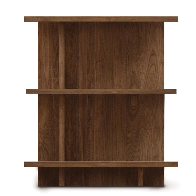 Table de chevet en bois massif Mansfield, Noyer naturel