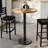 Round Solid Wood Commercial Tabletop with Round Bar Height Base-102232065-102232067-102234108