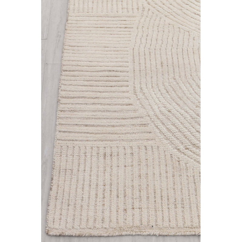 Tapis rectangulaire en laine noué à la main Stuart Street