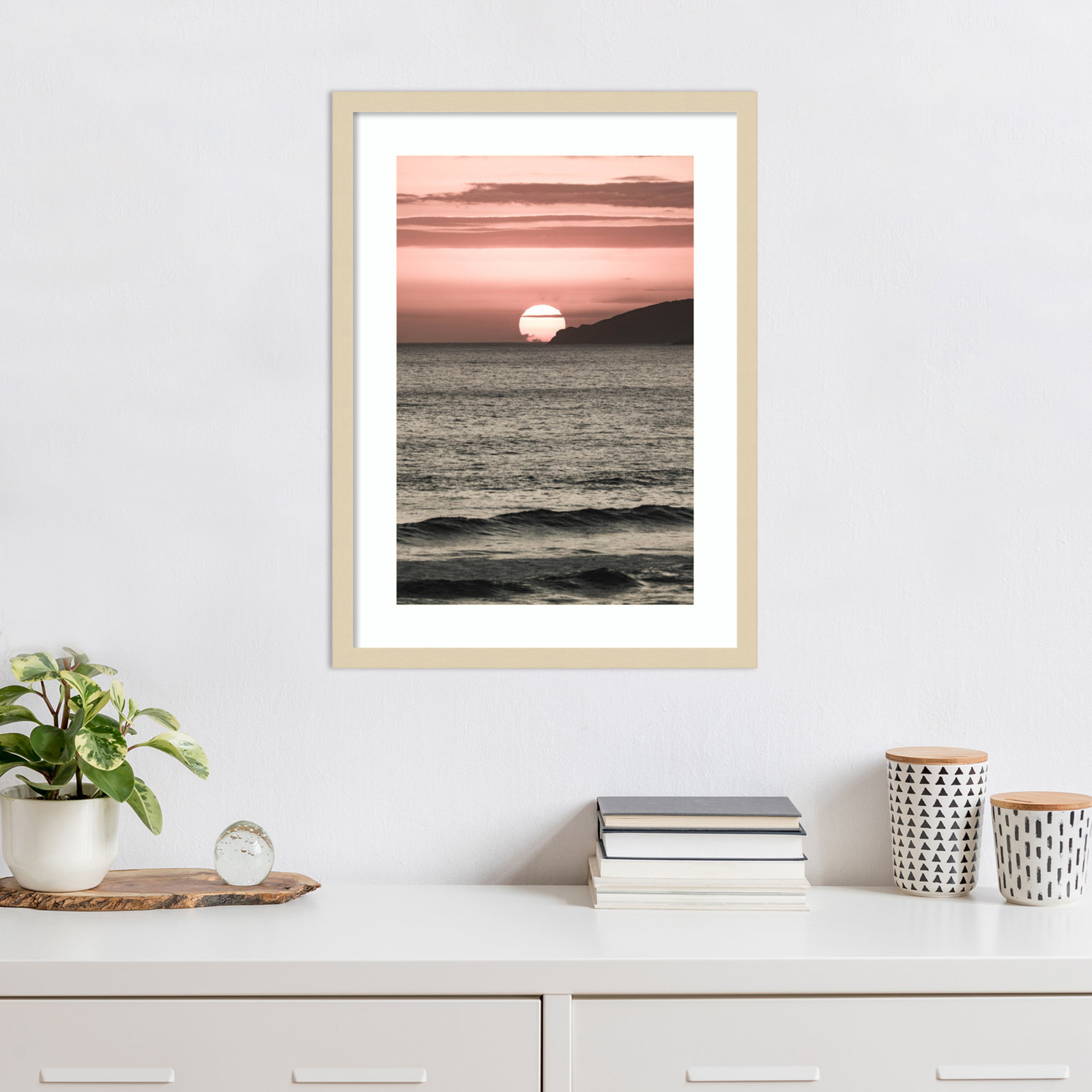 Daisey "Melting Skies" Print, Brown, 25" H x 19" W