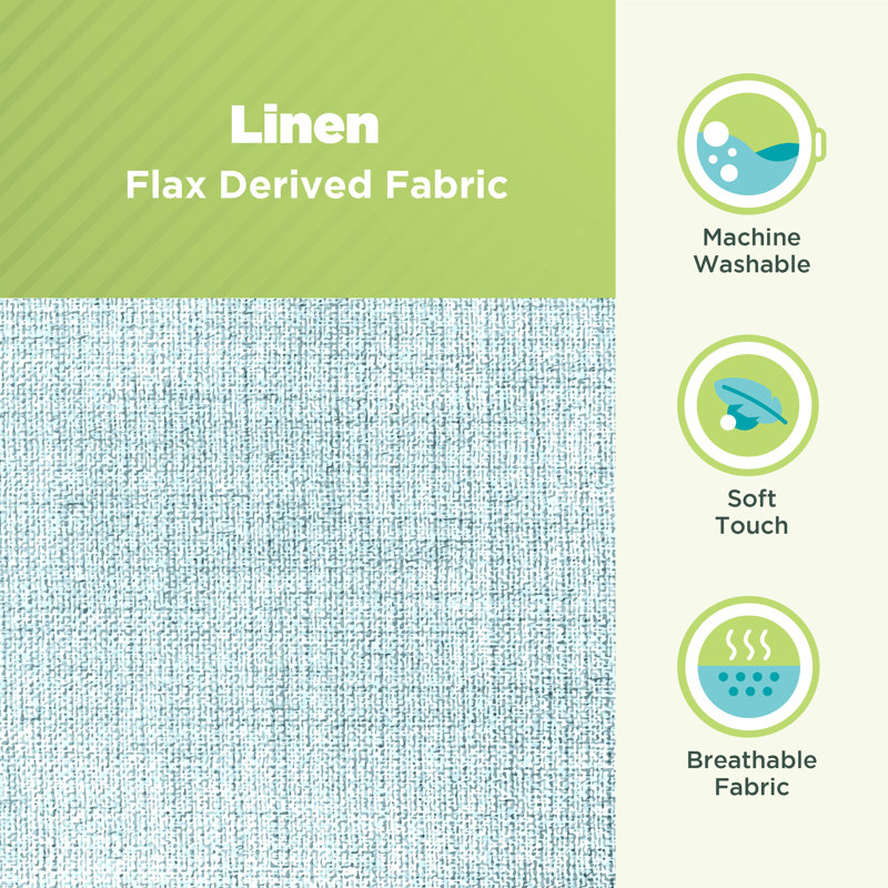 Premium Neck Roll Pillowcases - Breathable Soft Washable Pillow Cover for Ultimate Comfort, 5" x 14", Linen - MINT
