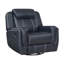 Fauteuil inclinable et pivotant moderne bleu