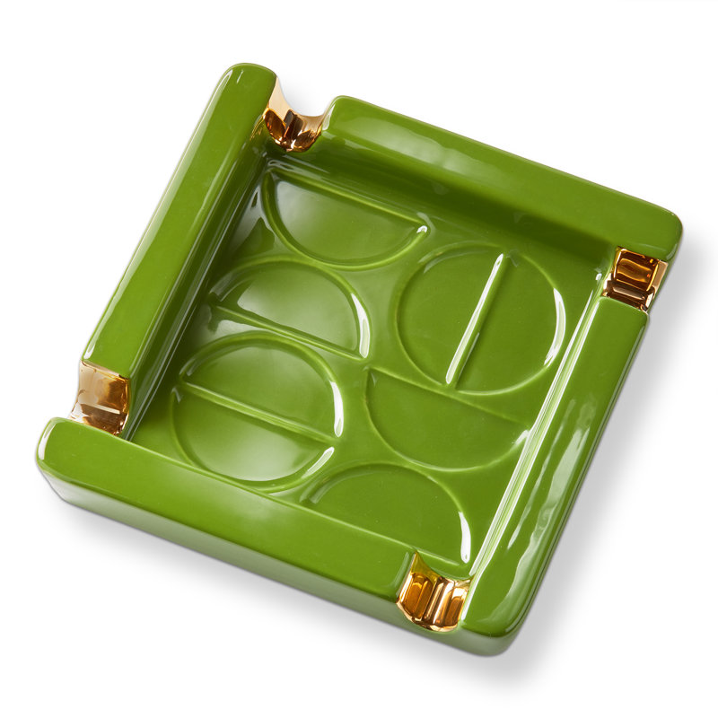 Pryce Cigar Ashtray Earthenware Green