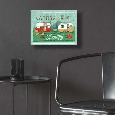 Art mural en verre Trinx «Comfy Camping 8» par Melissa Averinos