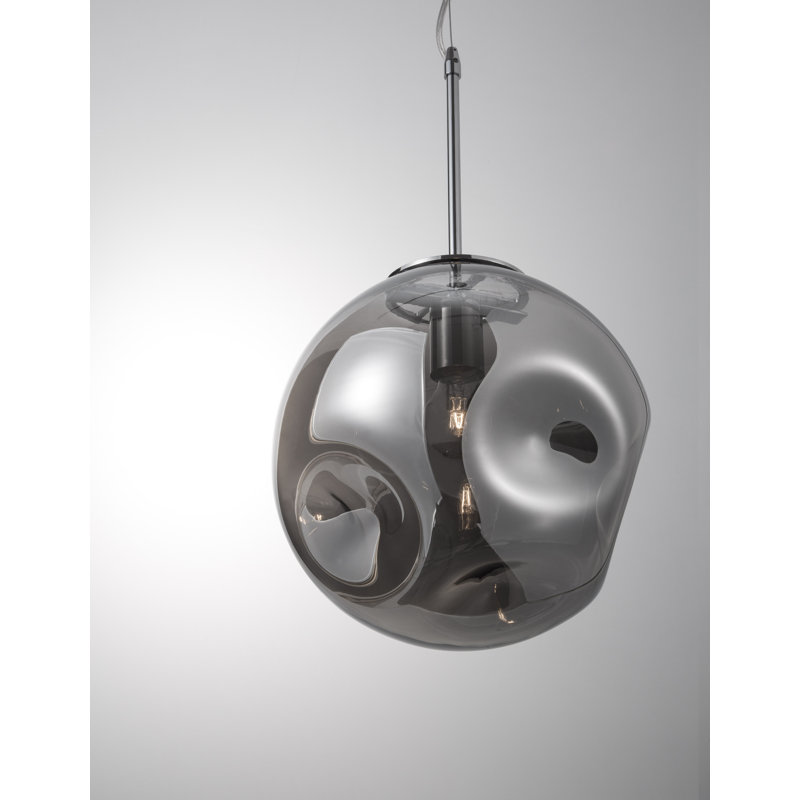 1 - Light Single Pendant, Chrome, Grey