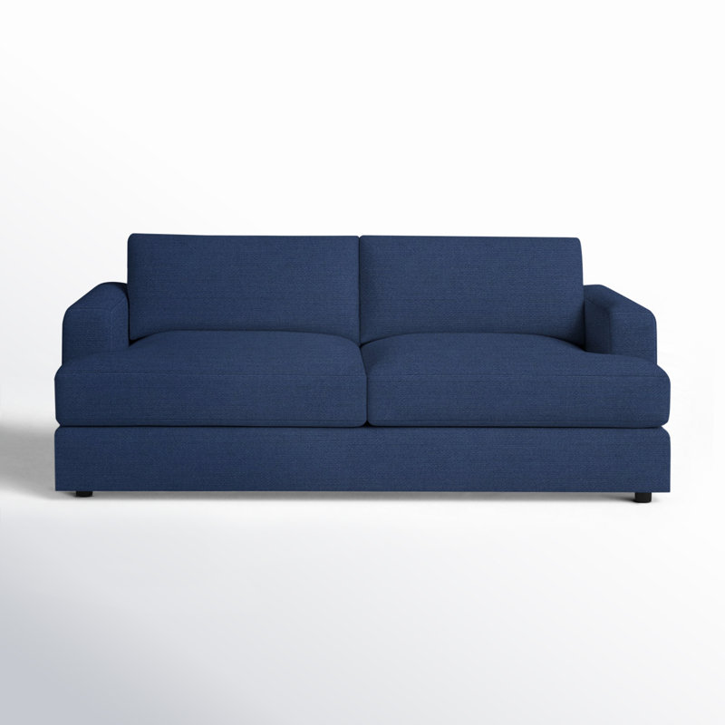 Cayden Upholstered 84'' Sofa, Canvas Navy Sunbrella® Canvas