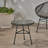 Orlando Outdoor Glass Top Faux Rattan Side Table,Tempered Glass Top End Table For Balcony Porch Deck-1100880159