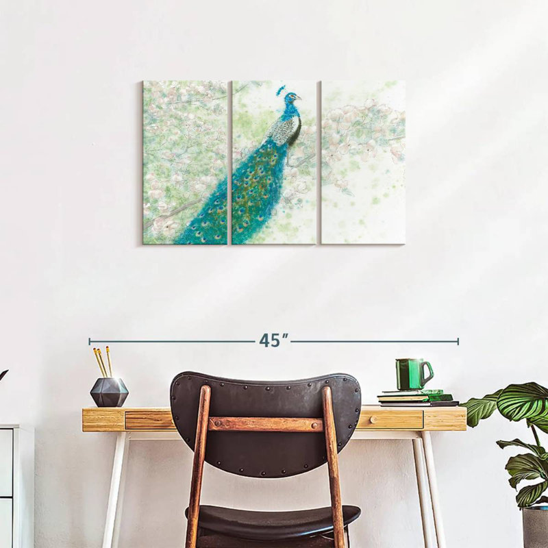 Brampt Spring Peacock I, 20" H x 33" W