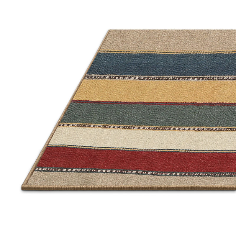 Striped Indoor Rug, Rectangle 5' x 7'