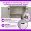 Armoire de rangement 30,75 de large avec 2 tablettes réglables en acrylique-1291669505