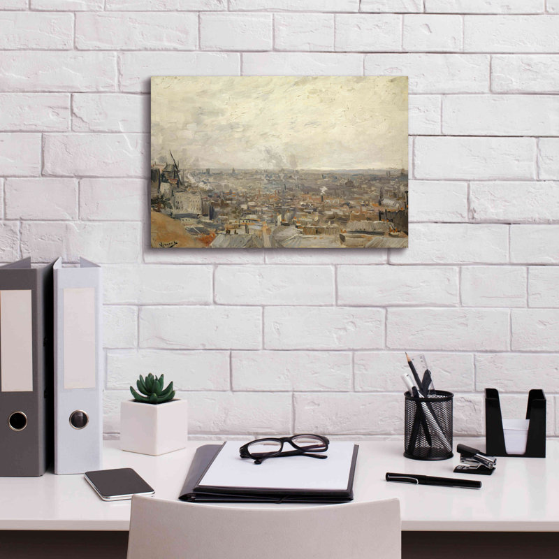 Vue de Montmartre sur toile par MASTERS, H 12 po x l 18 po x P 0,75 po