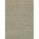 Mystique Hand Knotted Wool Geometric Area Rug in Green