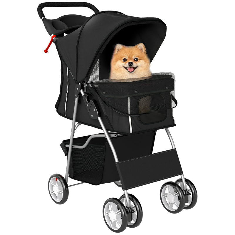 Foldable Pet Stroller, Black