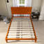 Lit plateforme en bois de bambou avec lattes de bois, support en métal-1324740646-1324740647