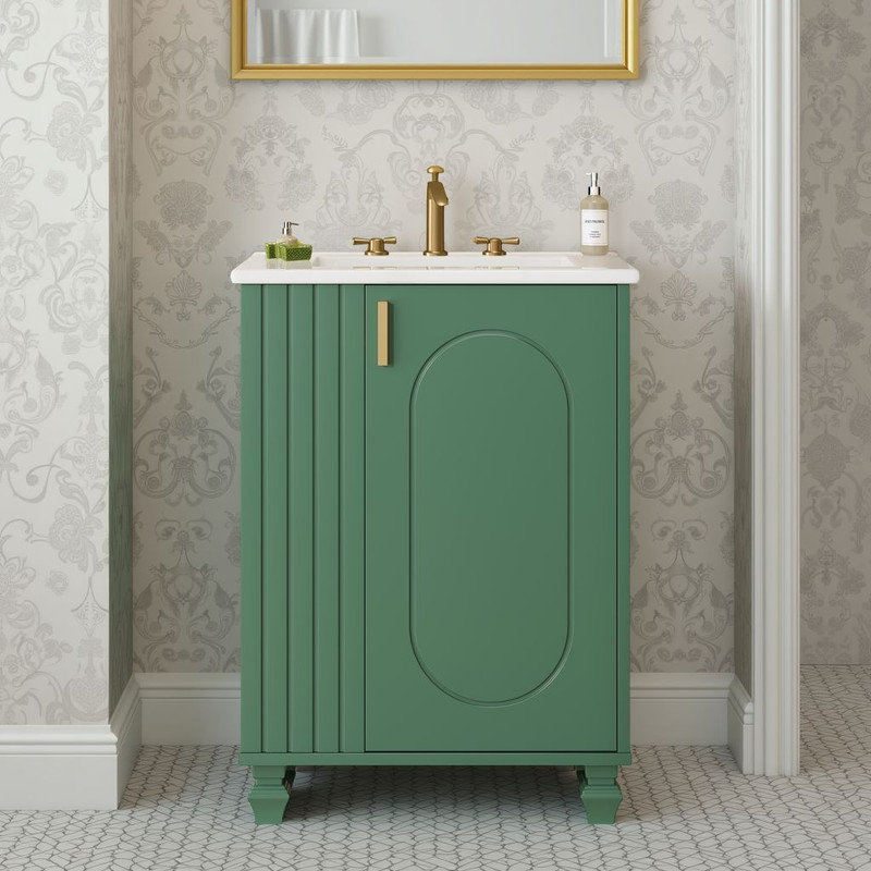 Meuble-lavabo classique avec lavabo 24 po Classic, Vert